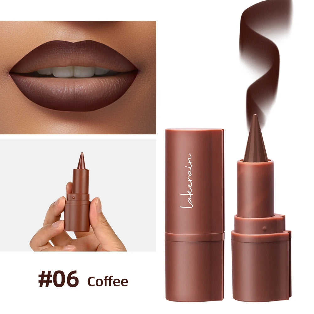 Gradient Lip Liner Lipstick Long Lasting Waterproof Matte Makeup Non Sticky Contouring Tint Lip Liner Crayon Lip Cosmetics Oasis Select 6 Coffee