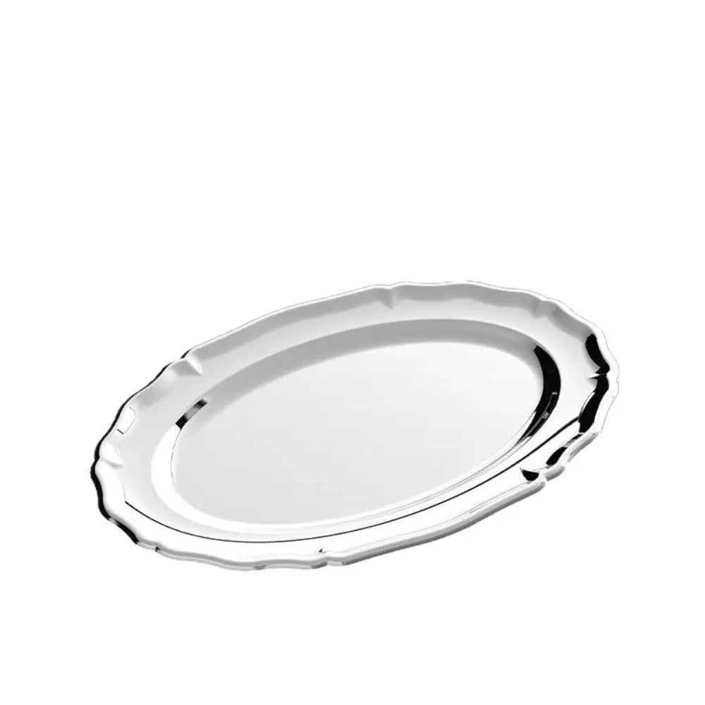 Mirror Finish Stainless Steel Cake & Dessert Serving Tray