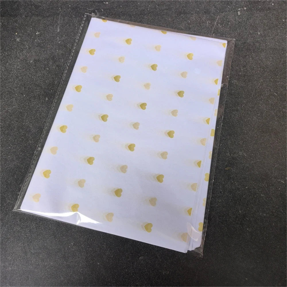 20Sheets 50*35cm Gift Wrapping Paper DIY Handmade Craft Star Love Dot Pattern Tissue Paper Floral Packaging Material Oasis Select A-20 Sheets