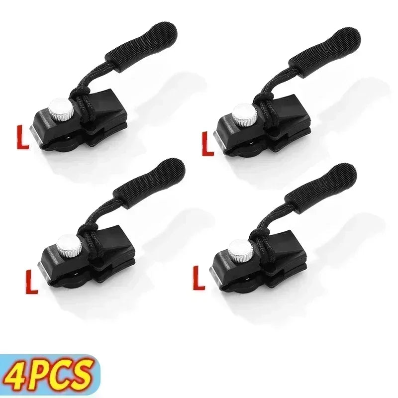 2-6pcs 3 Different Size Zipper Repair Kit Universal Instant Fix Zip Replacement Zip Slider Teeth Rescue Zipper For Tailor Tool Oasis Select L-4PCS