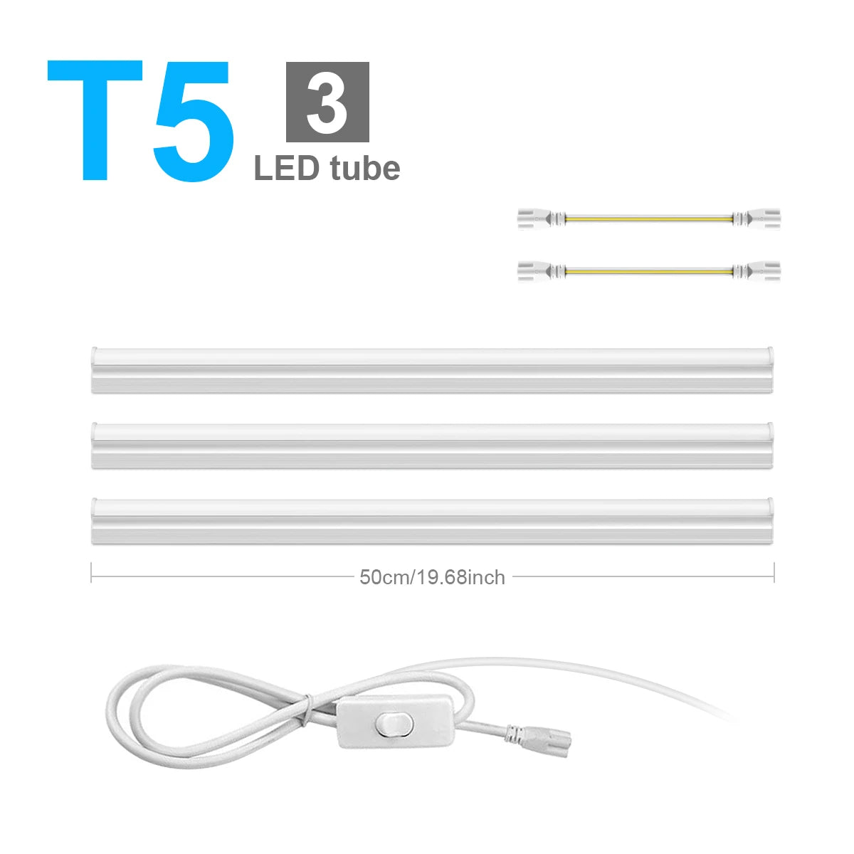 1-6pcs Led Bar Lights T5 15W/T8 25W Tube 50CM High Lumen Fluorescent Lamp For Shops, Hotels, Exhibition Halls Lighting 110V 220V Oasis Select
