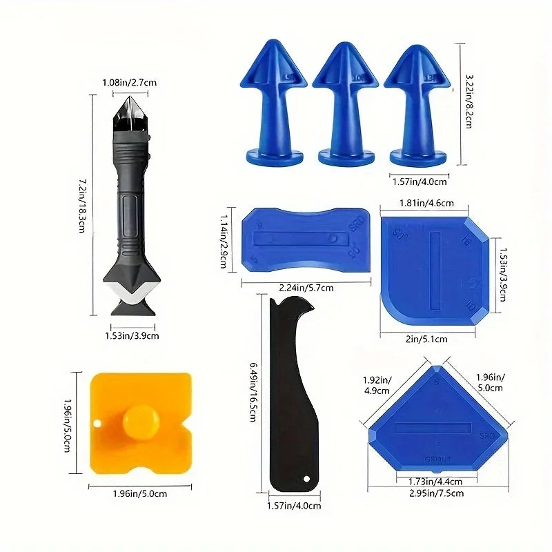Versatile 15pcs Silicone Caulking Set: Professional, Precision Tools for Kitchens, Bathrooms - Durable and Easy to Use Oasis Select