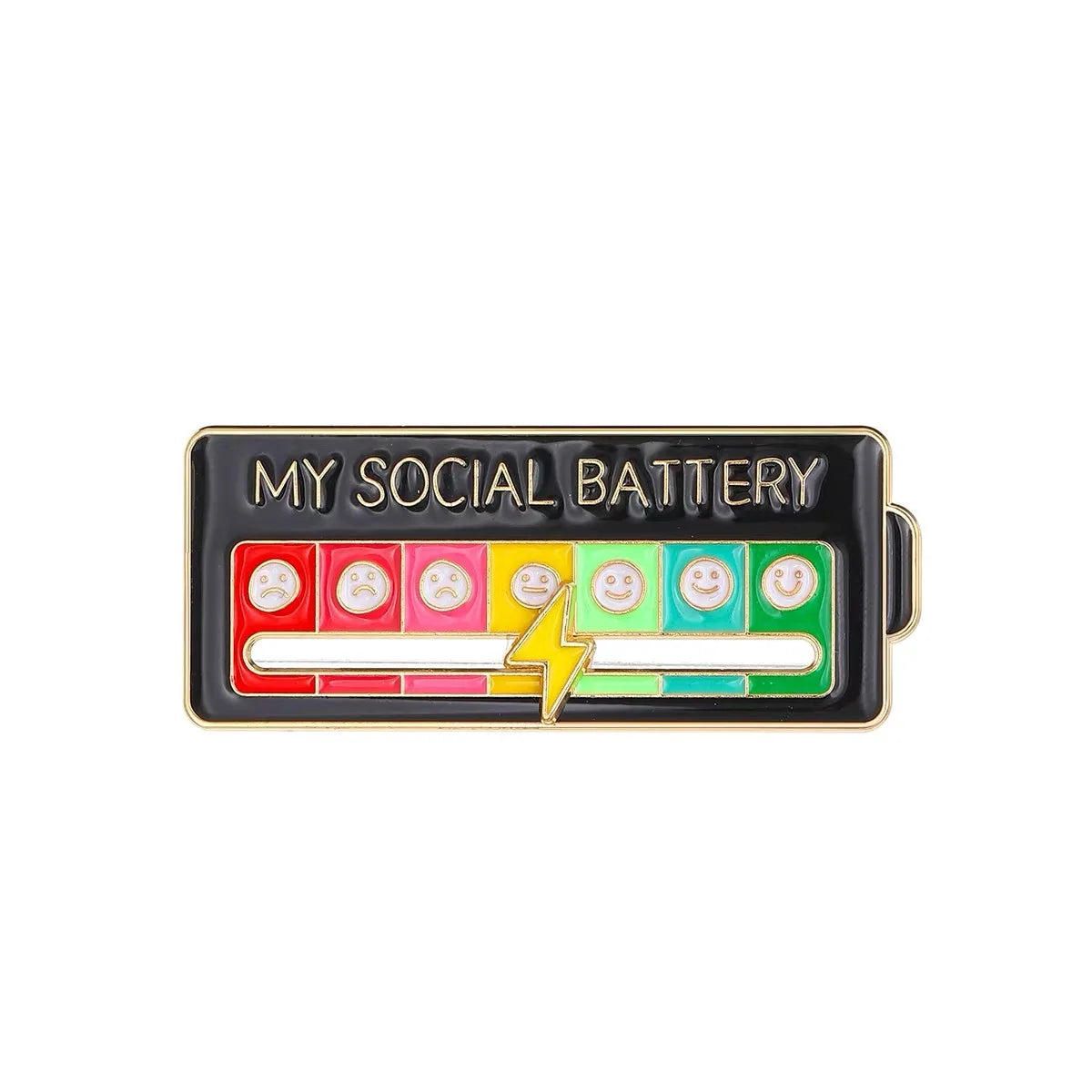 1 Pack Social Mood Brooch Funny Pins Creative Power Enamel Lapel A Week Emotional Pin for Backpacks Oasis Select E