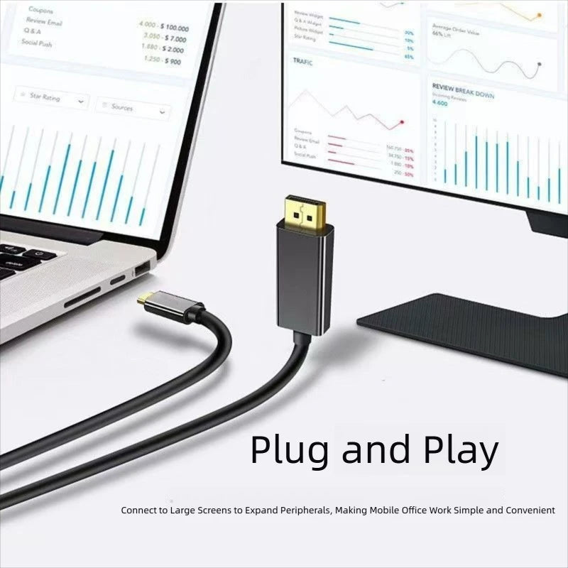 USB C To HDMI-compatible Adapter Cable Type C To HD 4k 60Hz USB C Cable Extend Screen Laptop Projector High Definition Adapter Oasis Select