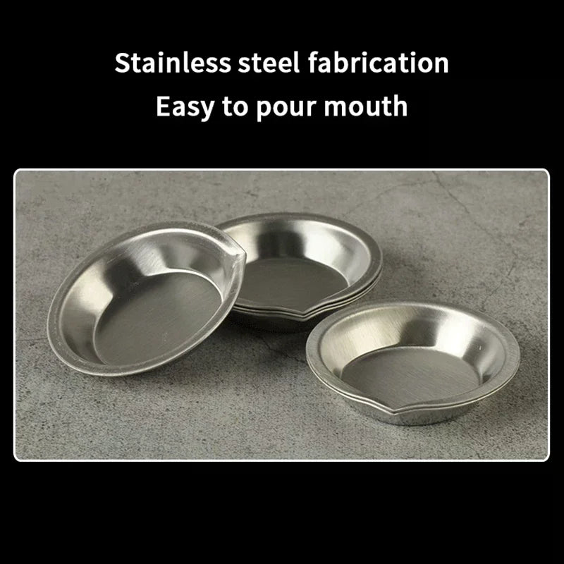 10Pcs Makeup Palette Stainless Steel Small Round Paint Tray Artist Watercolours Paint Mixing Palette Tray For Artist Oasis Select