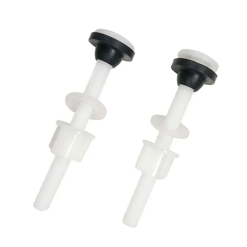 2Pcs/set 100mm Plastic Toilet Seat Bolt Water Tank Hinge Fitting Screws Rubber Washers Toilet Cover Tapping Fixing Replacement Oasis Select