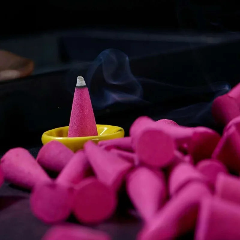 Mix Incense Cones Rose Jasmine Lavender Aroma Cones Smoke Odor Fragrance Incenso Cone Meditation Relaxation Aromatherapy Oasis Select