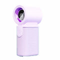 3000mAh Battery Mini Handheld Fan LED Display 5 Gear Wind Portable Pocket Fan High Speed USB Rechargeable Rechargeable Fan Oasis Select Purple