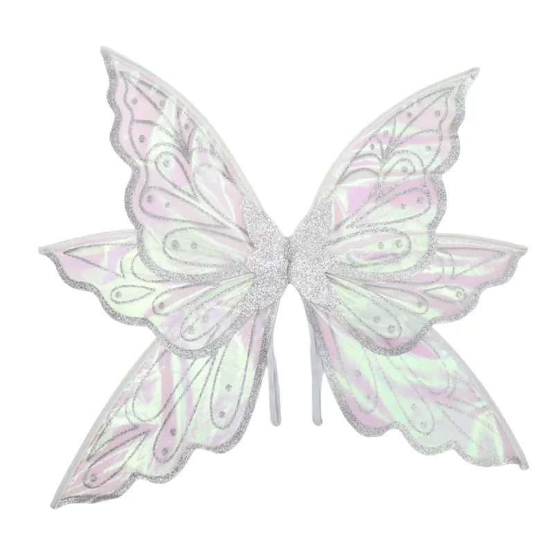 Princess Fairy Wing Cartoon Butterfly Elf Angel Wings Costume Party Dresses Decorations For Kids Performance Props Oasis Select Silver 2-60x50cm