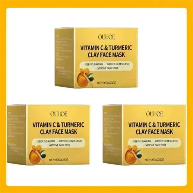 Vitamin C Turmeric Clay Mask – Brighten, Hydrate & Refine Pores