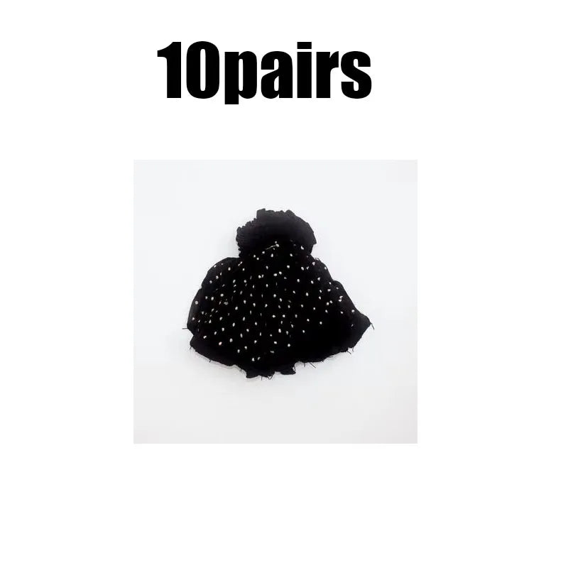 10/20/30pairs Cool Breathable Summer Sexy Black Skin Dot Sock Solid Color Dot Socks Women Girls High Stretch Mesh Nylon Sock Oasis Select 10pairs black One Size