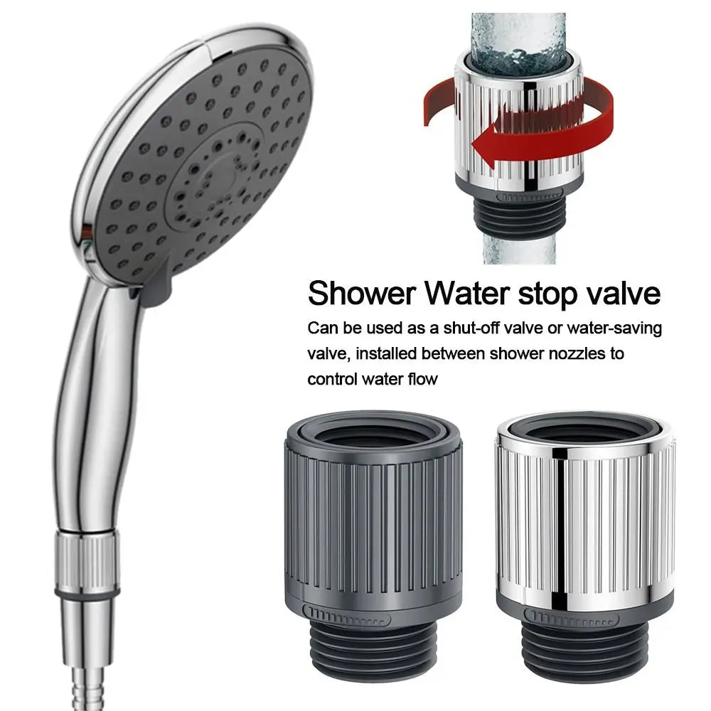 Convenient Sprayer Shut-Off Switch ABS Shut-Off Valve Shower Head Arm Diverter Water Stop Valve Flow Regulator Oasis Select