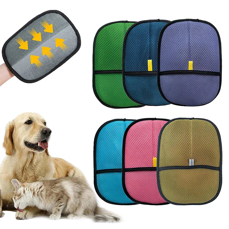 Static Pet Hair Removal Gloves Brush, Reusable Electrostatic Cat Dog Pet Hair Remover Grooming Glove Brush Tool Oasis Select