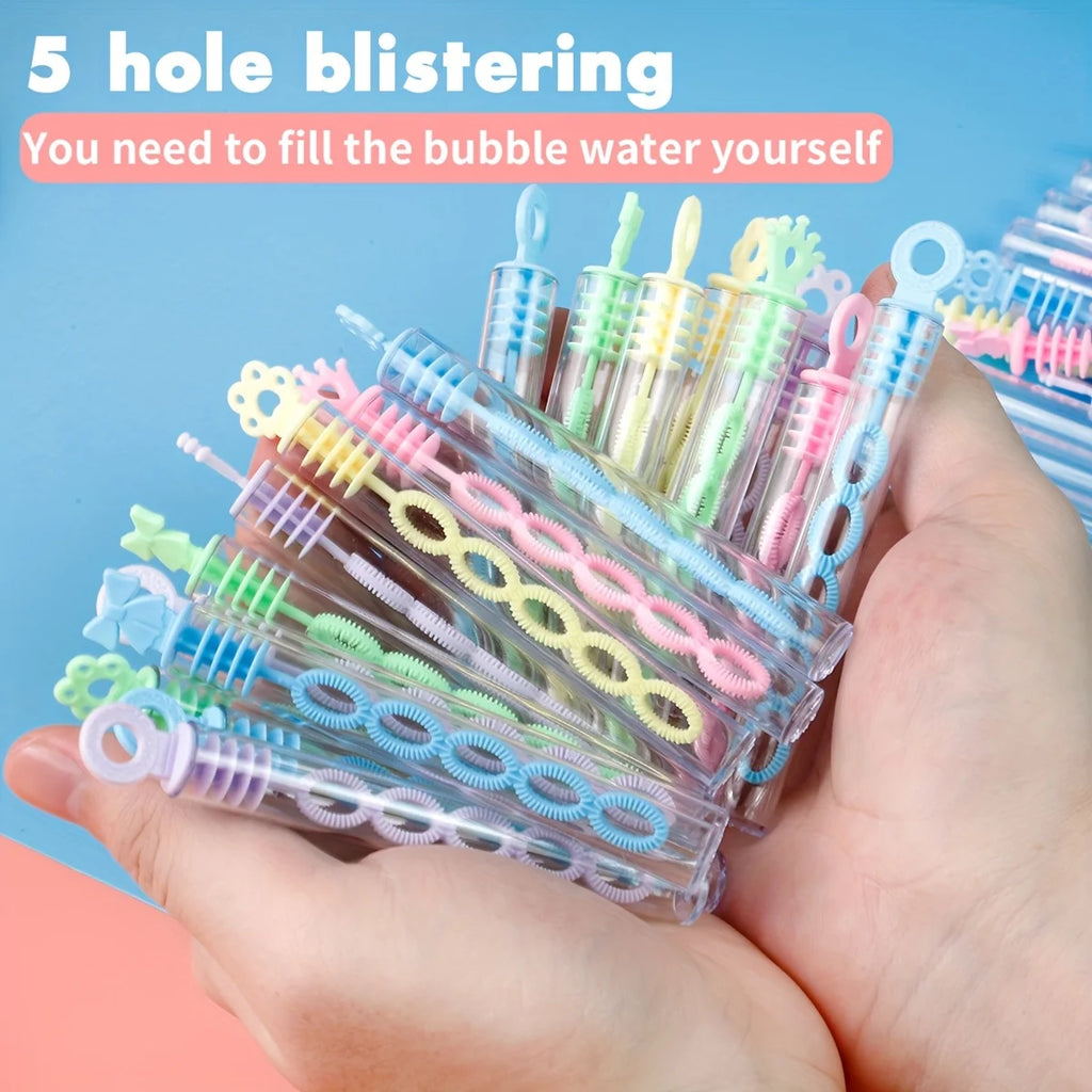 12/24Pcs Summer Romance Bubble Wands Pastel Mini Dip Sticks for Outdoor Dates Wedding Party Favors Cute Goody Bag Gifts Couple Oasis Select