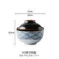 Japanese Tableware Stew Bowl Ceramic Bowl With Lid Dessert Steamed Egg Bowl Soup Bowl Dessert Underglaze Color Ramen Bowl Oasis Select 4.5 Inch Stew Bowl