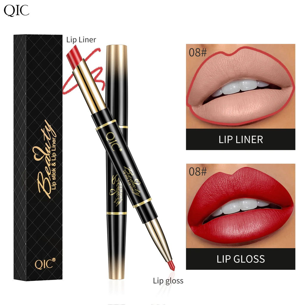 QIC Matte Velvet Lip Liner Pencil – Long-Lasting Contour