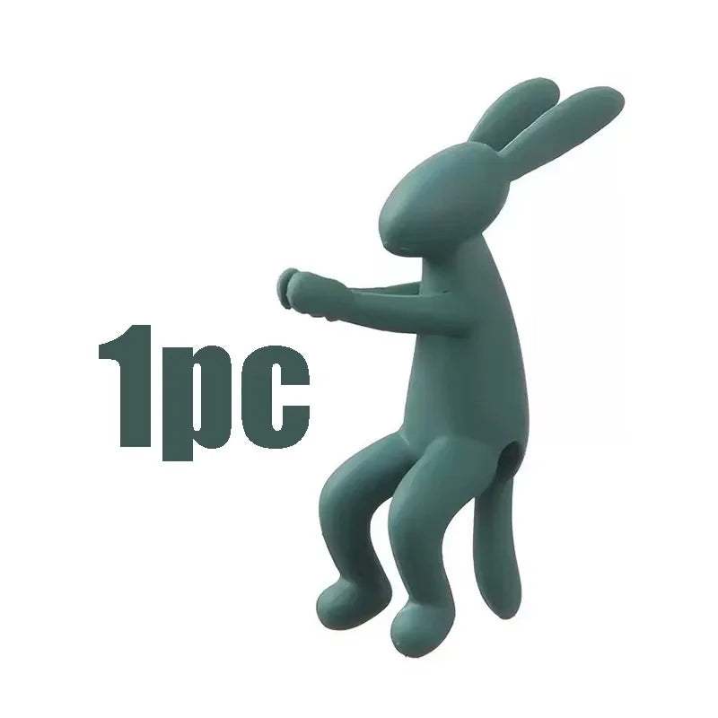 Plant Cutting Holder for Sprouts Stems and Shoots Plant Propagation Buddy Rabbit Shaped Plant Stem Support for Vase Plants Oasis Select 1pc Dark green