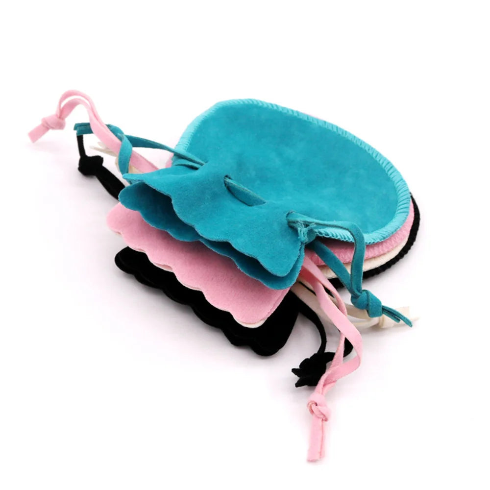 10pcs Small Velvet Jewelry Pouch Drawstring Bags for Gifts Ring Earrings Candy Display Storage Business Selling Packaging Supply Oasis Select