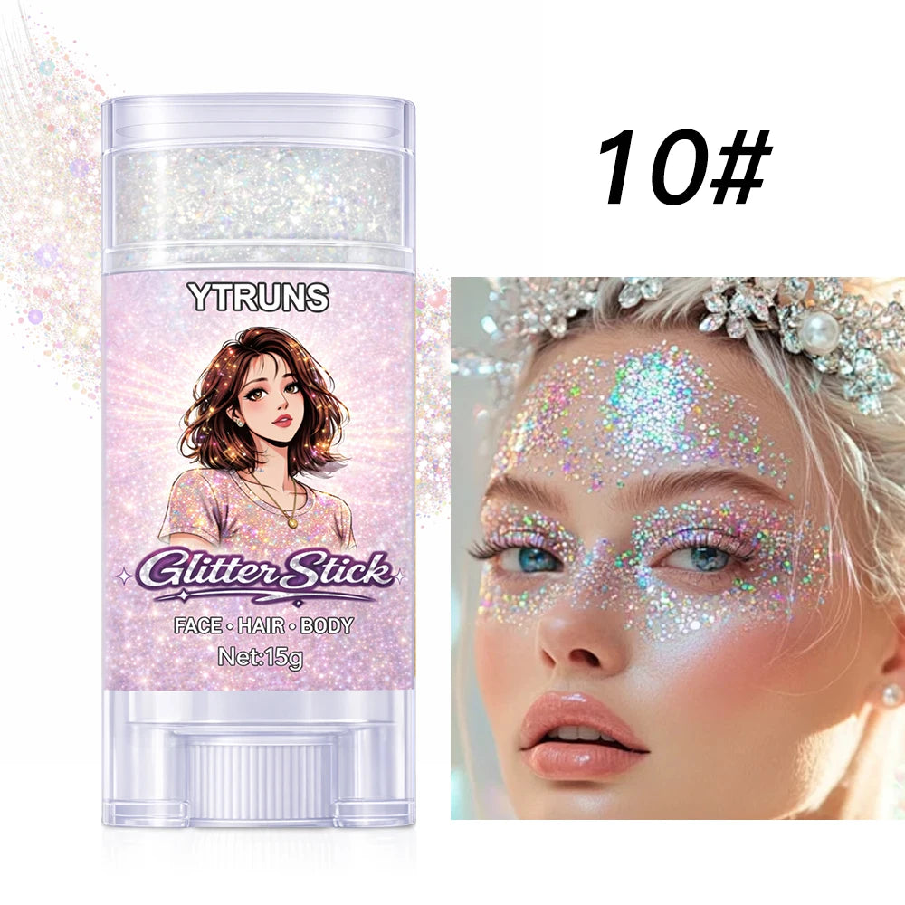 YTRUNS Star Glitter Gel Stick – Face & Body Shimmer 15g