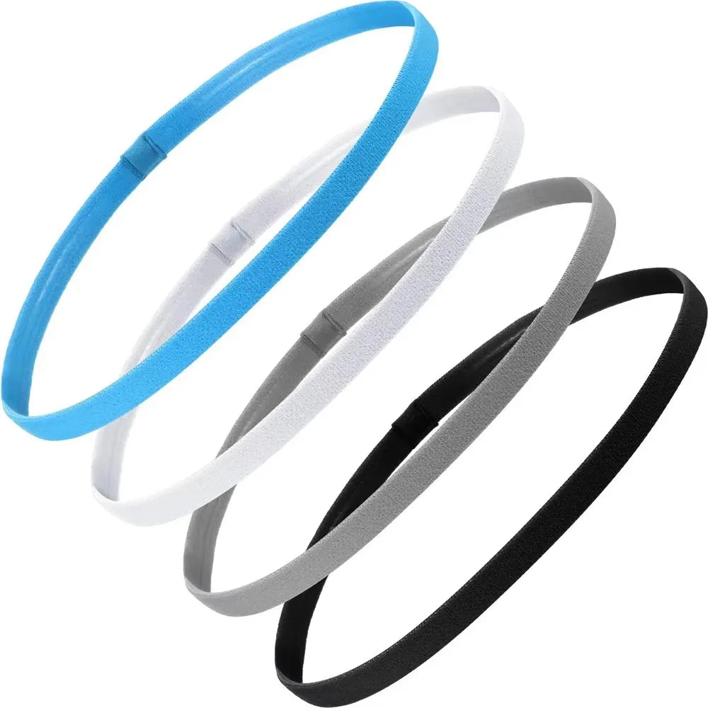 1/4Pcs Women Men Yoga Hair Bands Sports Fitness Headband Girls Sport Anti-slip Elastic Rubber Sweatband For Football Running Oasis Select mix 4pcs 1
