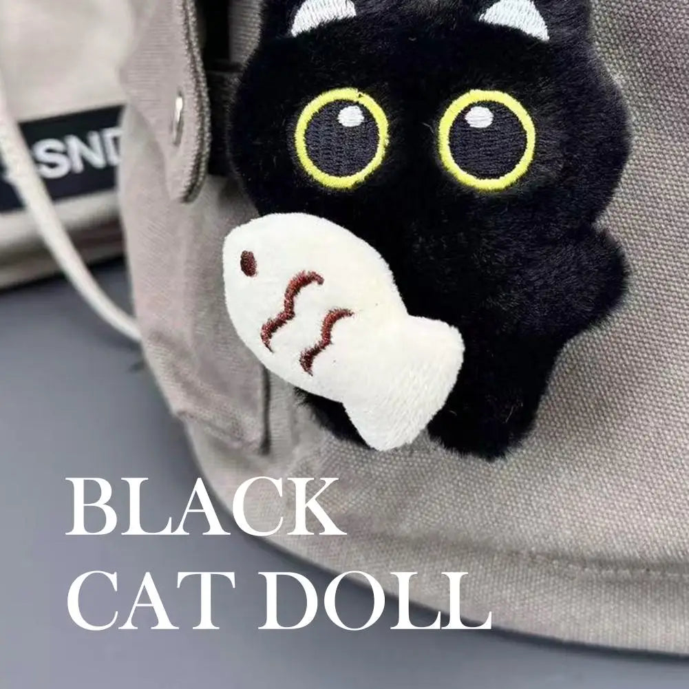 Cute Black Cat Plush Keychain – Bag Charm & Gift