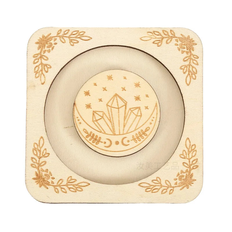 Wooden Beaded Tray Decoration Creative American Decorative Jewelry Display Stand Round Hand Tray Wooden Crafts Home Decor Oasis Select E