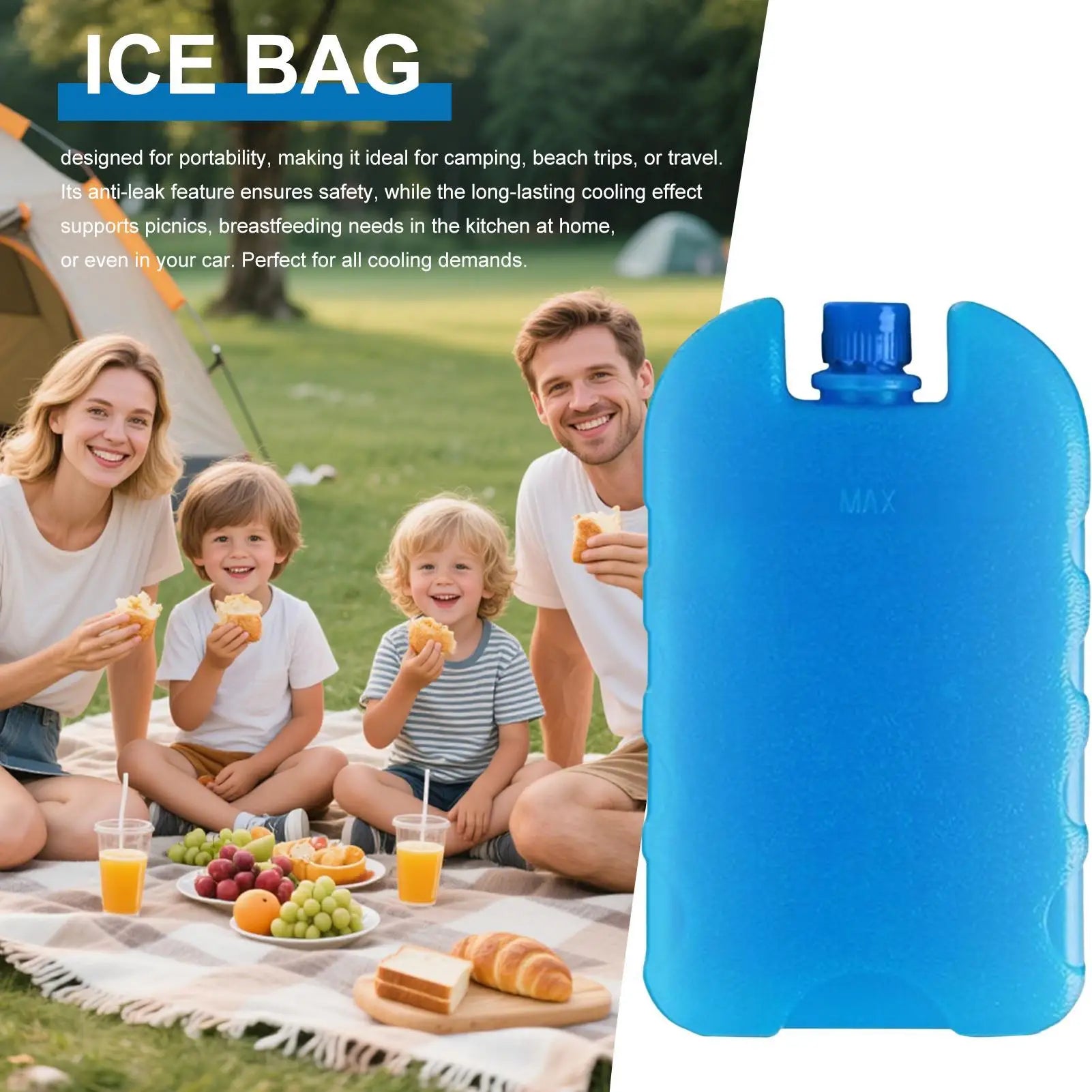 Reusable Ice Box New Keep Fresh Refrigeration Refrigerated Shipping Cooling Box PE Picnic Cooler Box Portable Ice Cooling Pack Oasis Select