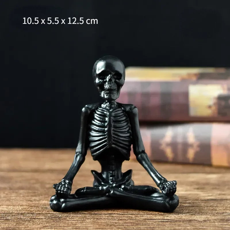 Skull Figurines Skulls Gothic Room Decor Horrible Ghost Resin Skeleton Sculptures for Interior Home Decorations Oasis Select Black B China Mainland