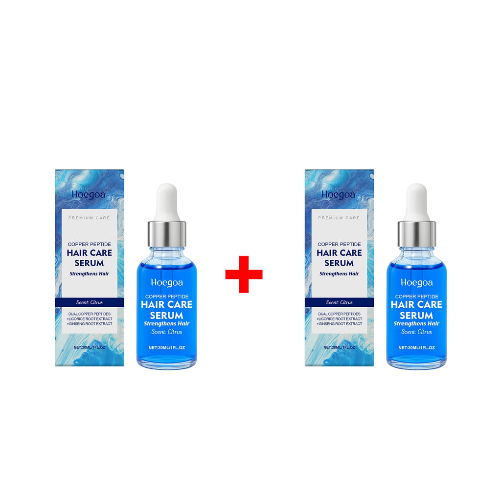 Copper Peptide Hair Growth Serum Promote Regrowth Repair Damage Scalp Massage Thicken Hair Nourish Smooth Anti Loss Hair Essence Oasis Select 2pcs