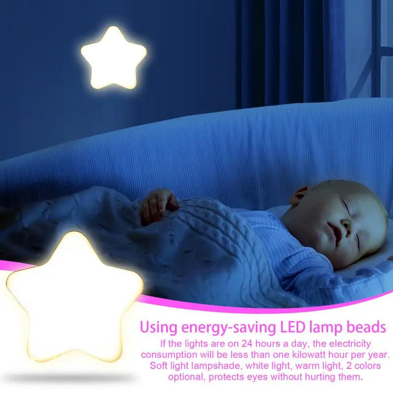 LED Stars Night Lights Star Shaped LED Bedside Night Light Home Decoration Baby Room Lighting USB Charging Cute Star Lamp Oasis Select