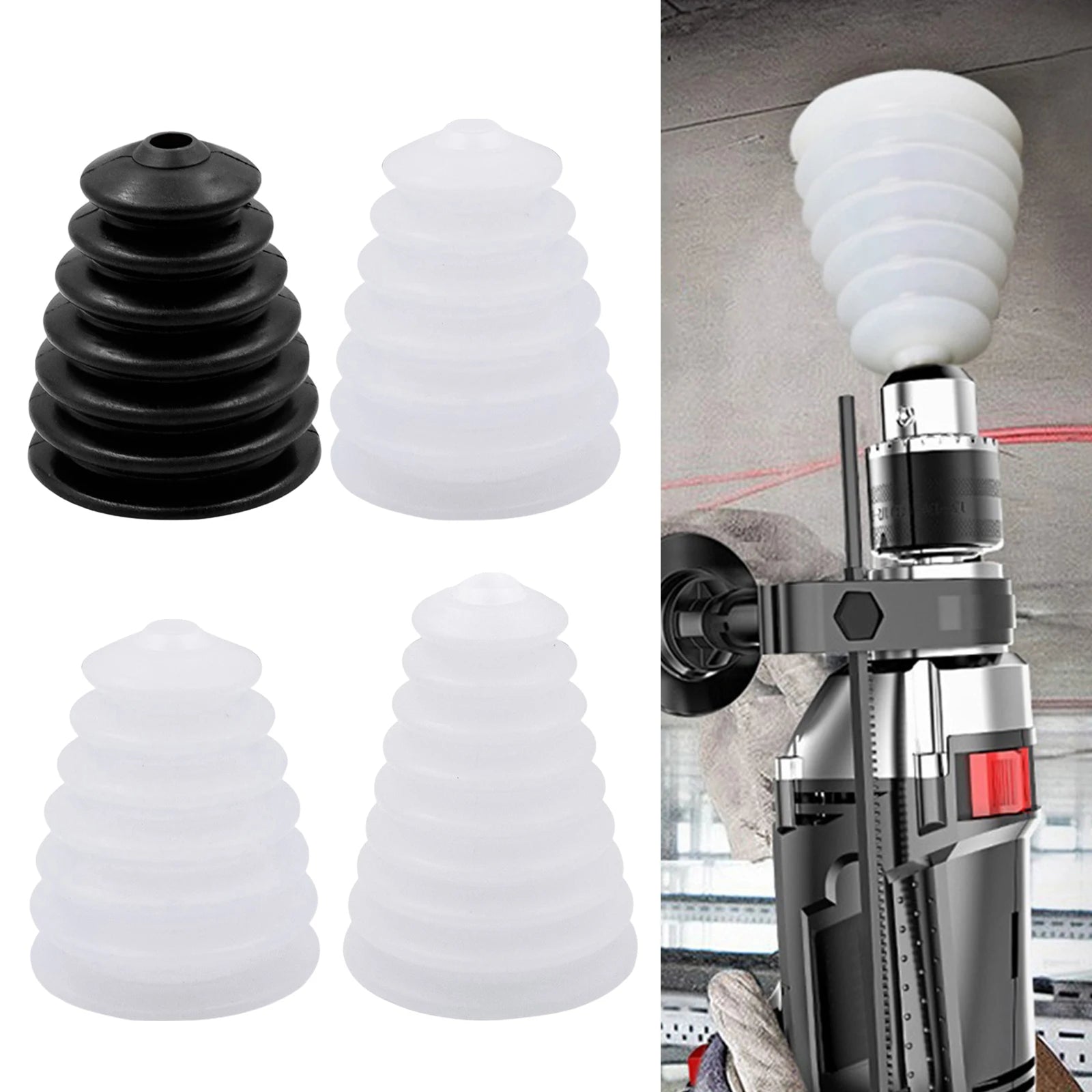 Electric Drill Dust Cover Silicone Cover Rubber Hammer Drill Collector Drill Dust Cover Electric Tool Accessories Oasis Select