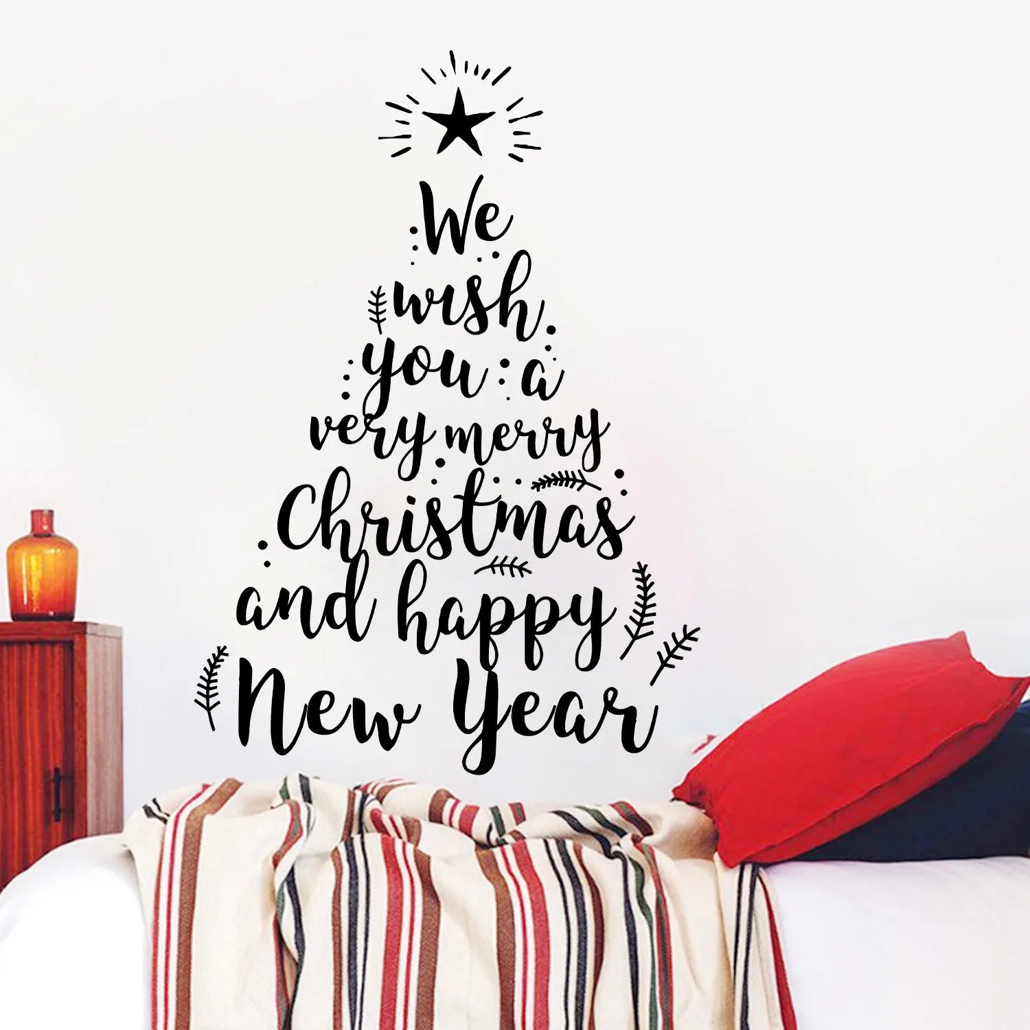Xmas Tree Stickers Decorative Removable Wall Decals Festive Window Stickers Pvc Holiday Wall Stickers For Window Office Living Oasis Select