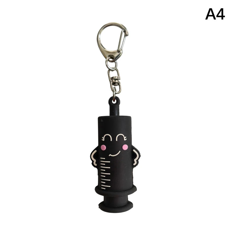 Syringe-Shaped Ampoule Bottle Opener Keychain Rubber Cutter Aid Medication Vial Breaker Tool For Home Nurses And Doctors Oasis Select A4