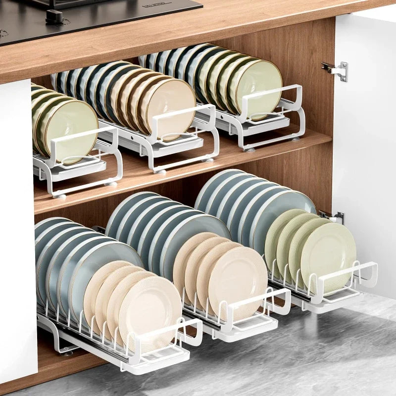 Kitchen Dish Drain Rack Pull-out Dish Storage Rack in Cabinet Narrow Drying Dish and Chopsticks Drying Dish Rack Oasis Select