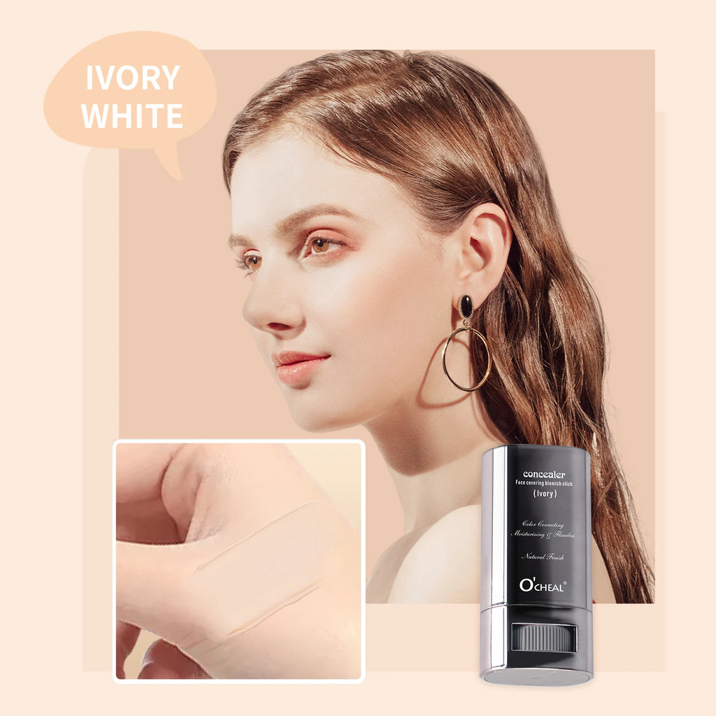 Ocheal Face Foundation Contour Stick Long-wear Lightweight Brighten Stick Face Concealer Blemish Contouring Beauty Makeup Oasis Select Ivory white