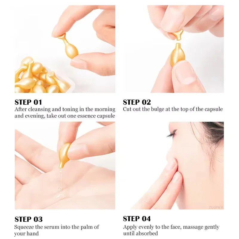 SADOER Rose Snail Face Serum Capsules 30pcs – Brightening