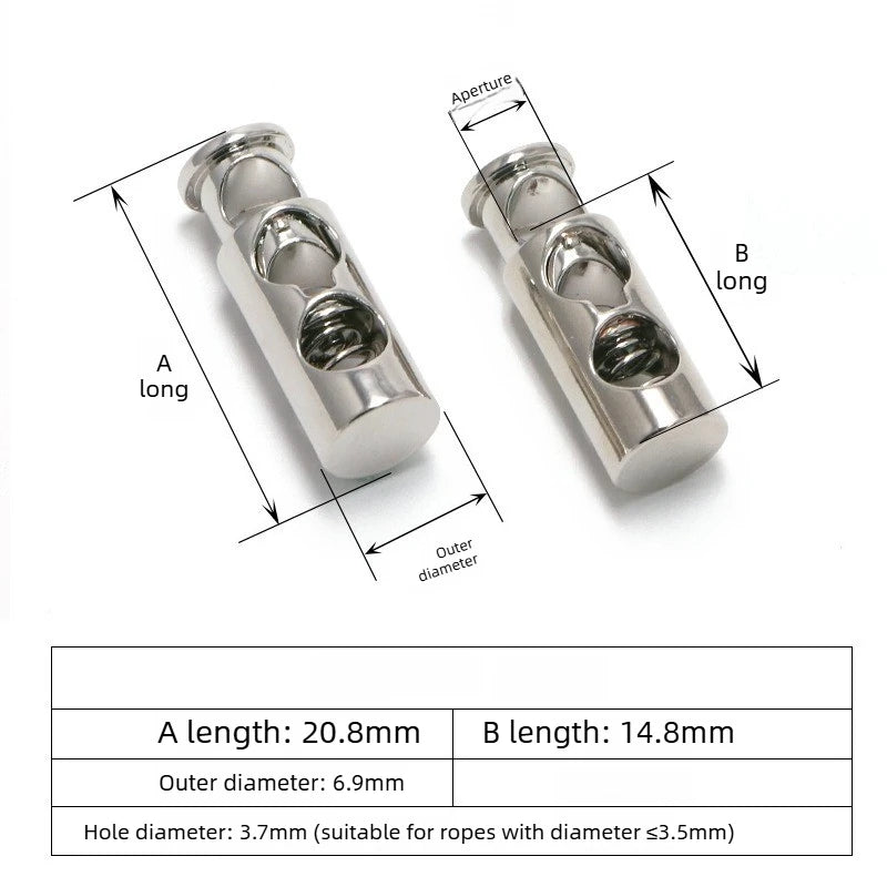 Adjustable Metal Spring Cord Locks No-Tie Drawstring Buckle Clips Durable Replacement Fasteners for Hoodie & Jacket Drawcords Oasis Select 10Pcs Silver