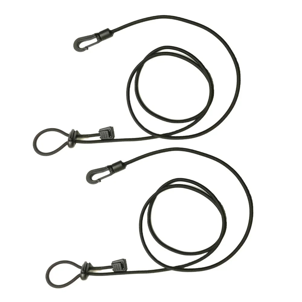 1.2M Canoe Kayak Paddle Leash Clip Safety Fishing Rod Tether Holder Lanyard Oasis Select 2 Piece Black
