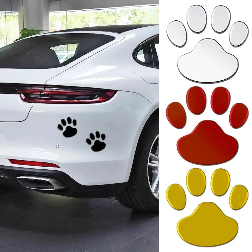 Car Stickers Creative Decals Paw 3D Animal Dog Cat Foot Prints Decal Car Motocycle Sticker Car Accessories Oasis Select