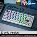 ATTACK SHARK X82Pro HE Wireless Magnetic Axis Gaming Keyboard 8KHz Rate 0.01mm RT Precision 5000mAh Tri Mode RGB 82 Keys PBT Oasis Select Comic Version