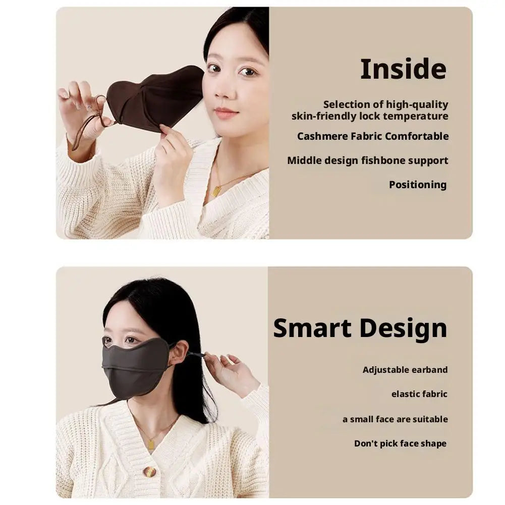 Winter Warm Cycling Mask 5D fishbone design contours to the face, effectively blocking wind and cold, and enhancing warmth. Oasis Select