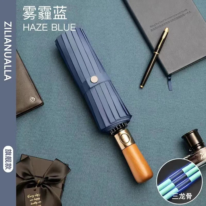 Fully Automatic Umbrella Suitable for Both Weather and Rain Sun Protection and UV Protection Extra-large Umbrella Oasis Select blue 12K iron