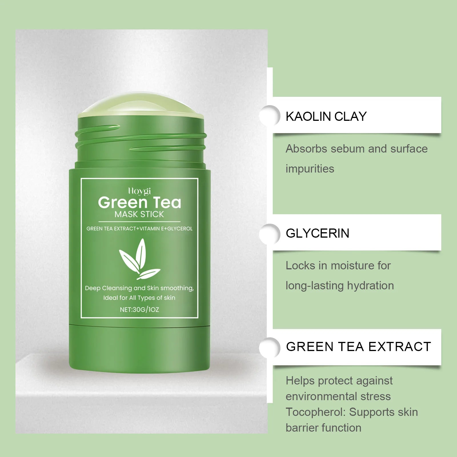 HOYGI Green Tea Cleansing Mask – Blackhead & Pore Purifier