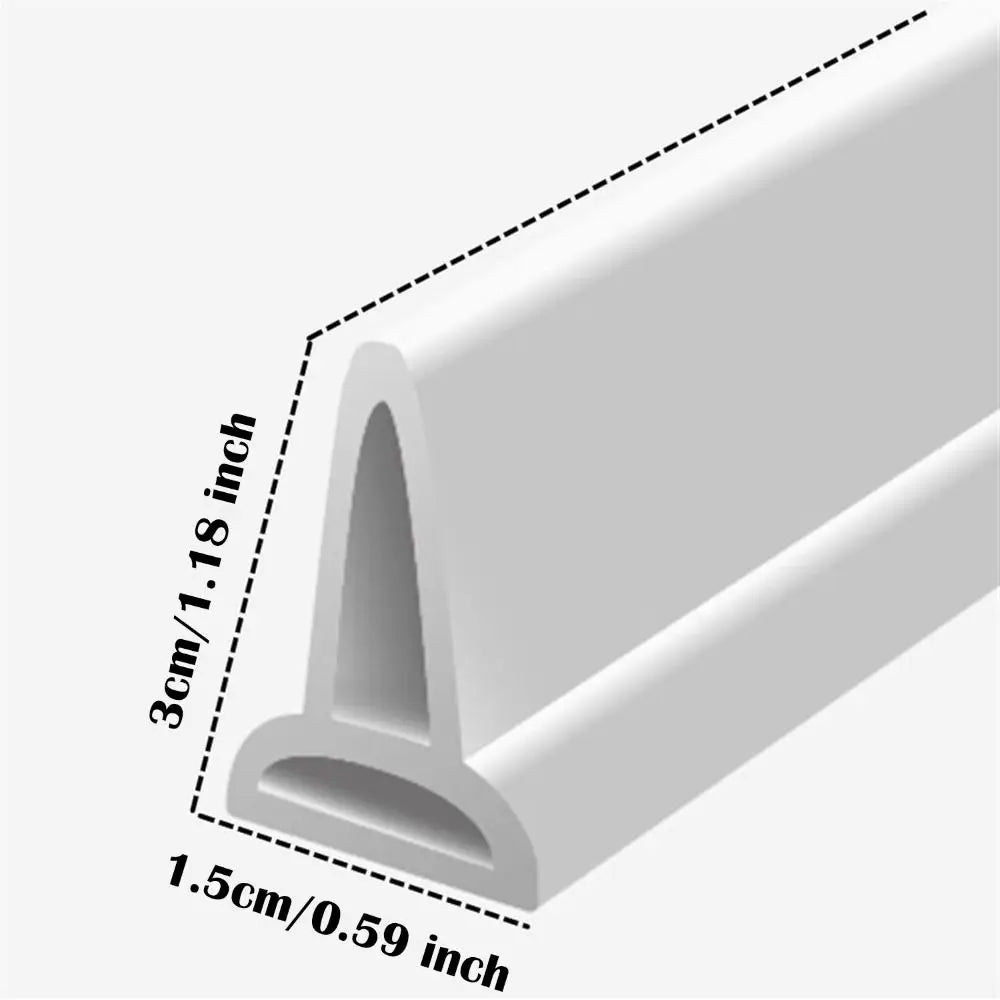 Collapsible Shower Water Dam Waterproof Dry and Wet Separation Water Barrier Strip Self Adhesive Shower Guards Bathroom Kitchen Oasis Select
