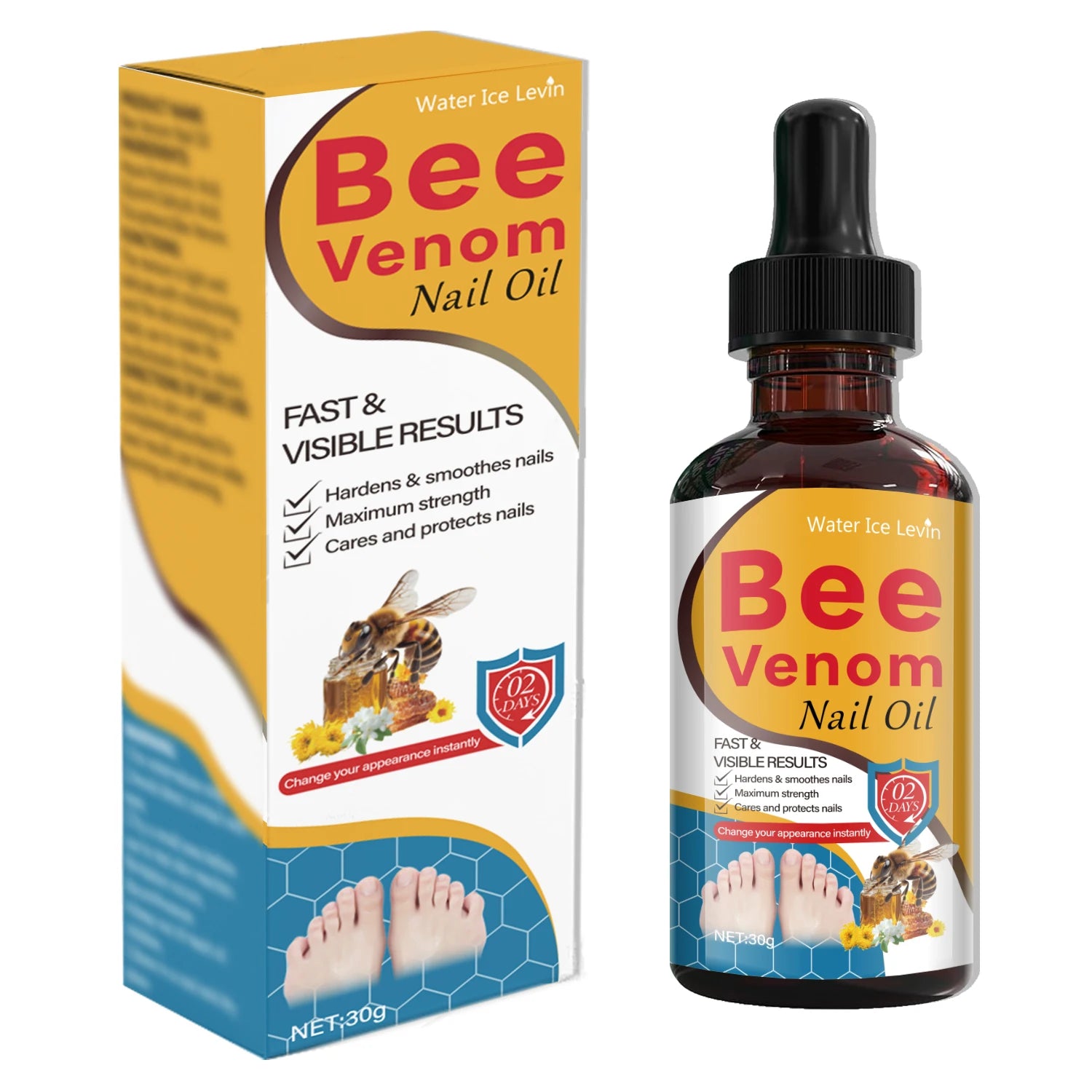 Bee Venom Nail Oil with Salicylic Acid – Strengthen Nails Nail Strengthening Oil Oasis Select YELLOW 30g