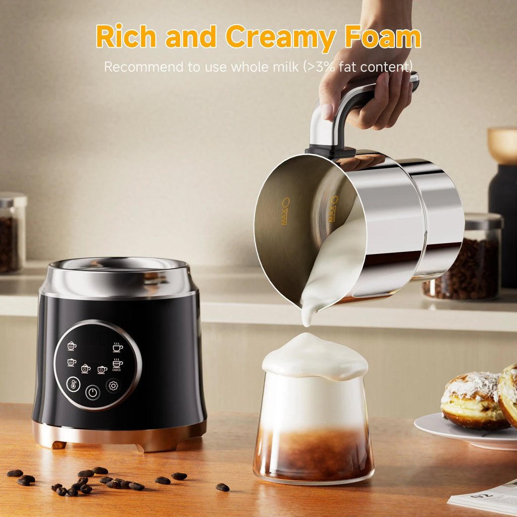 GUOHE 6-in-1 Electric Milk Frother & Steamer 1.2L | Hot & Cold