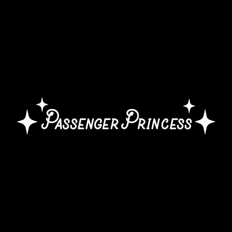 Decorative Princess Mirror Decal for Auto Interior; 1PC Cute and Funny Vinyl Art Sticker Oasis Select White