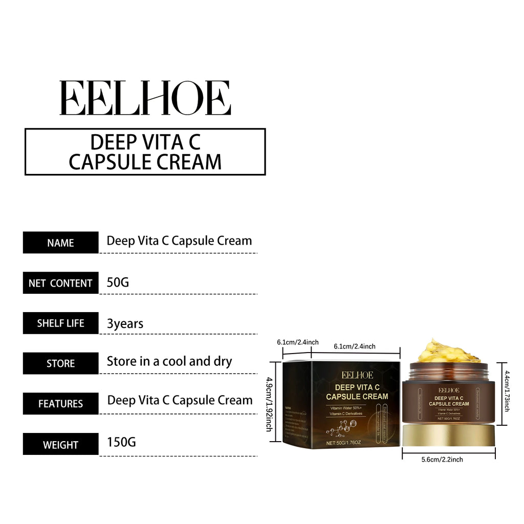 EELHOE Vita C Capsule Cream – Brightening Dark Spot Corrector Vitamin C Face Cream Oasis Select