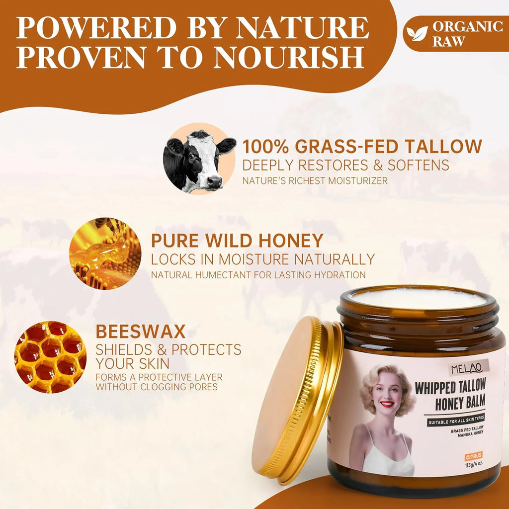 Lavender Whipped Beef Tallow Cream – Face & Body Moisturizer