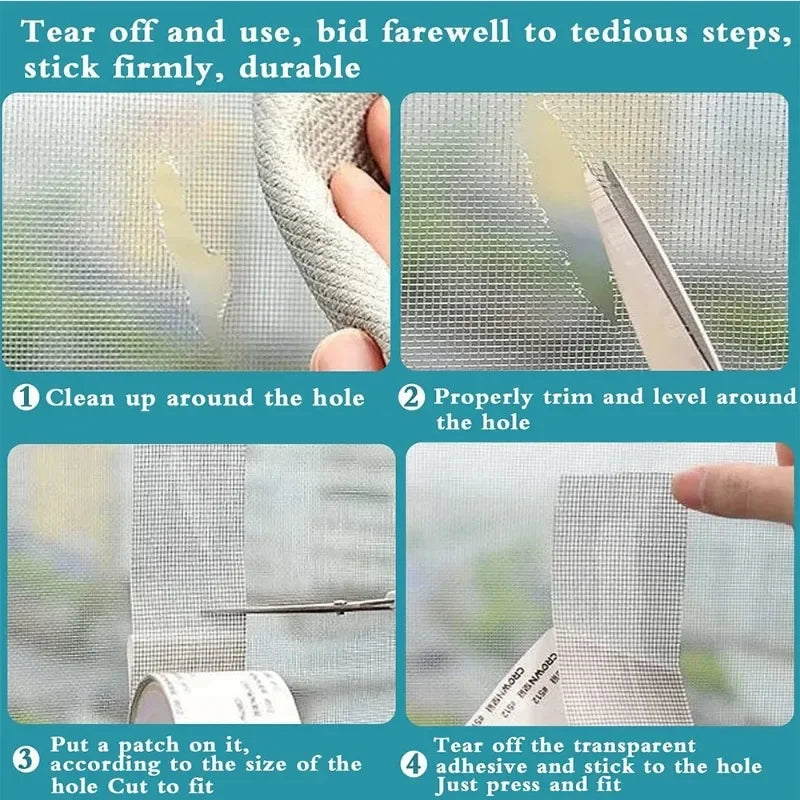 5/10cm Window Screen Repair Tape Self Adhesive Mesh Tape Net Door Fix Patch Anti Insect Mosquito Mesh Broken Holes Repairing Oasis Select